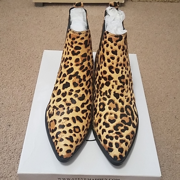 steve madden leopard booties